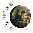 thumbnail image 4 of Naloa Deep Forest Stone Green Dragon PVC Leather Spare Tire Wheel Cover for Car Truck SUV Camper Trailer Universal Fit many size14 inch, 4 of 6