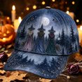thumbnail image 3 of Halloween Print Baseball Cap Snapback Adjustable For Men Women Classic Casual Sports Daily Wear Sun Hat, 3 of 3