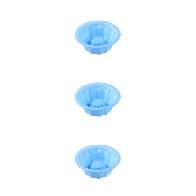 Billuyoard Molde para hornear de silicona estriado Mini molde para pasteles Calabaza Reutilizable Mousse Postre Cupcake Liners Boda Azul Type1 NO1