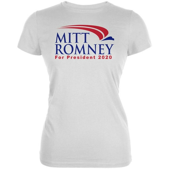 Mitt Romney For President 2020 Juniors Soft T Shirt White X-SM