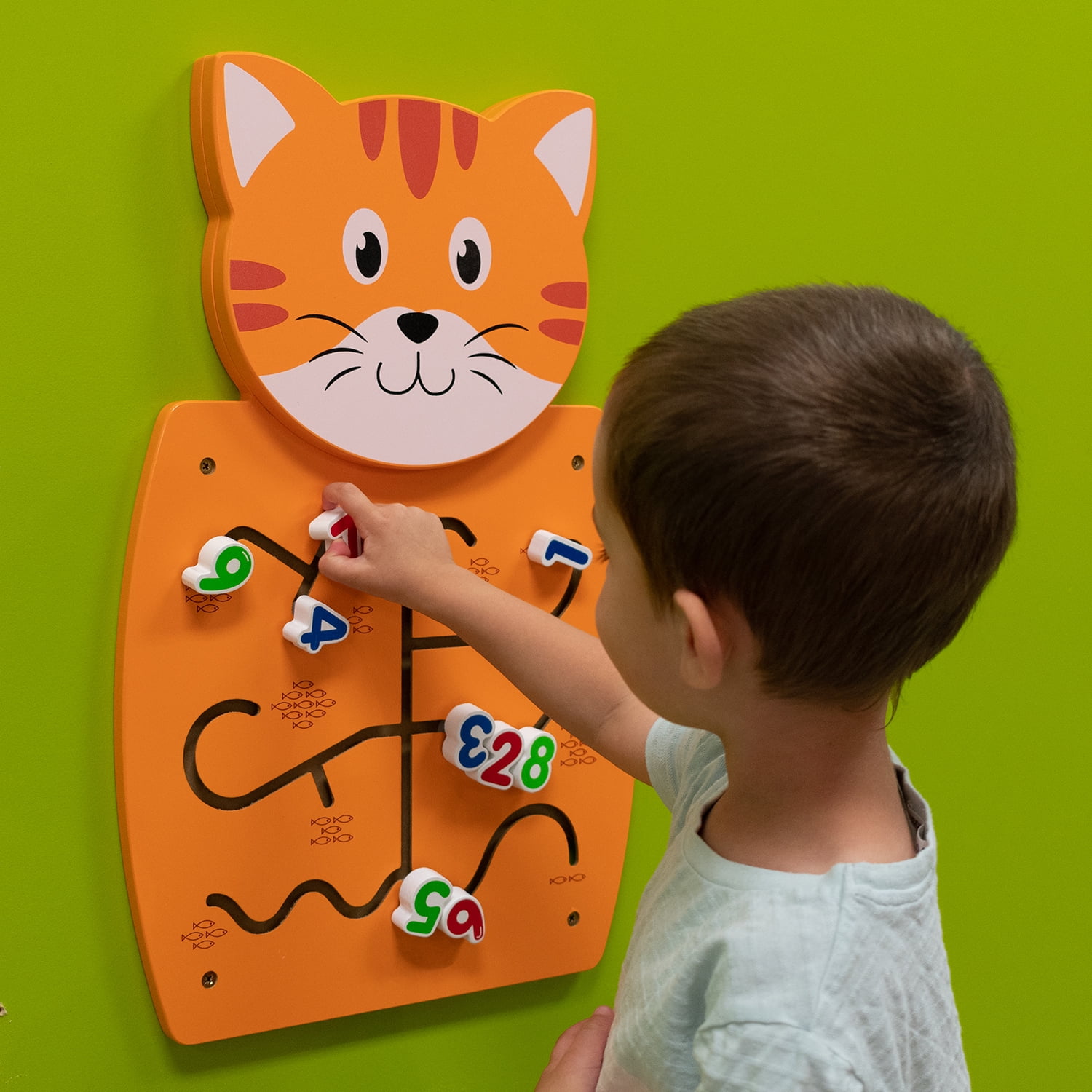 Learning Advantage Cat Activity Wall Panel - 18m+ - Toddler Activity Center