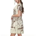 thumbnail image 2 of Goofa Cowboys Riding Horses Pattern Women Summer Short Sleeve Midi Dress with Pockets Casual Aline Flowy Tshirt Dress Vocation Beach Sundress, 2 of 6