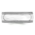 thumbnail image 2 of 14KW 8mm Double Milgrain Comfort Fit Band Size 6.5 in 14k White Gold, 2 of 3