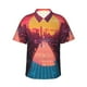 thumbnail image 1 of Balery Neon Sunset Cyberpunk Cityscape Camisas hawaianas de manga corta para hombre, camisas playeras de corte holgado, camisas de vacaciones con botones,Large, 1 of 7