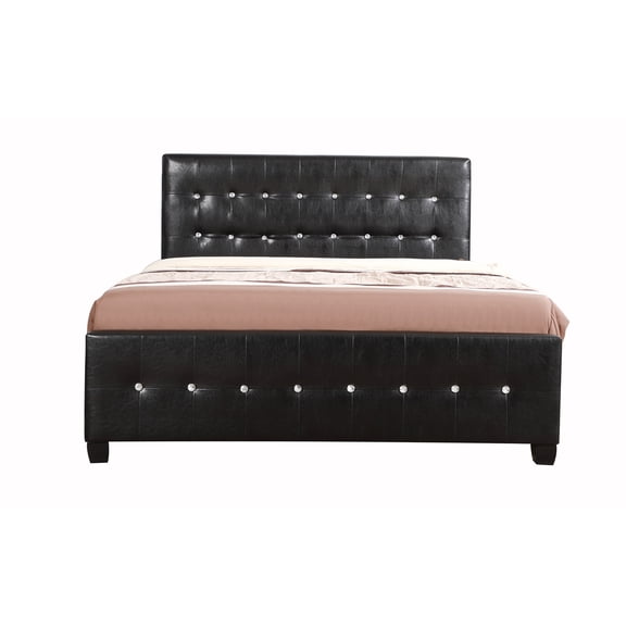 Diamond Black Full Panel Beds