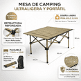 thumbnail image 2 of Mesa Plegable Jardin Camping Picnic Portátil Resistente 95cm caqui, 2 of 9