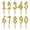 White, variant on 10 Pieces 5.5" Birthday Numeral Candles, Cake Numeral Candle for Cake Decoration, Number 0-9 Cake Topper Candles Number 0 1 2 3 4 5 6 7 8 9 for Birthday Wedding Anniversary Party Celebration, Silver