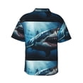 thumbnail image 3 of Goofa 3D Realistic Shark Hawaiian Shirt for Men, Unisex Summer Beach Casual Short Sleeve Button Down Shirts,Aloha Tropical Floral print shirt-X-Large, 3 of 9