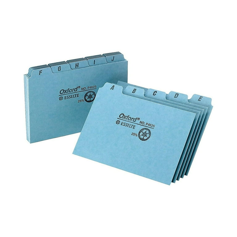 Oxford A-Z Tabs Index Card Guides, 25 / Set (Quantity) - Walmart.com
