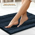 thumbnail image 5 of 3 Piece Bathroom Rugs Sets Thick Non Slip Soft Absorbent Bath Mat Set for Tub, Shower and Toilet (17"x24" + 20"x32" + 20"x24" U-Shaped, Navy Blue), 5 of 9