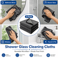 thumbnail image 6 of Microfiber Shower Cleaning Cloths, 3 Pack Super Absorbent Cleaning Towels for Bathroom, Glass, Windows, Car & Home Cleaning (11.8 x 15.7 in), 6 of 7