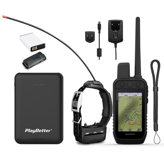 Garmin Alpha 200 (TT 15 Mini Combo) Multi-Dog Tracking Handheld HuntBetter Bundle | With PlayBetter Portable Charger & Tether Lanyard