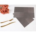 thumbnail image 6 of REGALWOVEN Set of 6 Placemats for Kitchen Dining Table Decor Heat Heat-resistant Table Placemats Wipeable Table Mat Sand Black 18*12in, 6 of 7