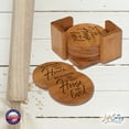 thumbnail image 2 of Modern Inspirational 6pc Bamboo Coaster Set 4.5x4.5 And So Together, 2 of 34