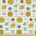 thumbnail image 2 of Ambesonne Space Fabric by the Yard Upholstery, Cartoon Planet Pattern Outer, 10 Yards, Burnt Sienna Marigold, 2 of 5