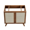 thumbnail image 5 of Modway Soma 36" Modern Wood Bathroom Vanity Cabinet with Rattan Door in Walnut, 5 of 9