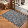 thumbnail image 7 of PABUBE Doormat for Inside, Durable Dirt Trapper Welcome Mat for Inside, Low Pile Indoor Doormat, Non Slip Entry Rugs for Inside, Gray, 24" x 35", 7 of 7