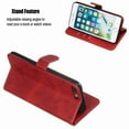 thumbnail image 5 of Dteck Case For Apple iPhone 7 / iPhone 8 Zipper Wallet Money Pocket[Credit Card Holder Slot] Protective [Magnetic Closure] PU Leather Wallet Cover, red, 5 of 5