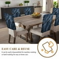 thumbnail image 4 of Abstract Marble Texture Chair Covers Set of 6 Deep Blue Gold Crack Art Chair Back Covers Stretch Removable Washable Slipcovers Protector for Dining Room Kitchen Party Decor, 4 of 5