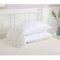 thumbnail image 3 of White Bed Pillow Covers Shams Cases with Long Ruffles Standard Size Cotton Shabby Chic Pillowcases 20"X26" 2pcs Soft, 3 of 10