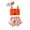 Orange, variant on Fesfesfes Toddler Girl 2 Piece Outfits Toddler Kids Baby Girls Fashion Cute Flower Print Ruffles Vest Shorts Hairband Suit 6-12 Months