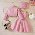thumbnail image 2 of lnmuld Winter Outfits 2 Piece Elegant Floral Girl Dress Set with Cape and Hat for and Casual Winter Wear Solid Color Size:2XL, 2 of 7
