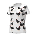 thumbnail image 3 of Wukai Funny Chicken Casual V-Neck Graphic Tees for Women: Lightweight and Breathable Summer Tops with Stylish Design-XX-Large, 3 of 8
