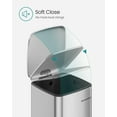 thumbnail image 5 of 8-Gallon (30 L) Kitchen Trash Can, Trash Bin, Stainless Steel Garbage Can, with Inner Bucket, Soft Close and Stays Open, Metallic Silver, 5 of 7