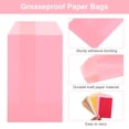 thumbnail image 3 of Uxcell 100Pcs Bolsas de Papel Kraft para Regalos, 6" x 4" Bolsas de Caramelo a Prueba de Grasa Bolsas Planas para Favoritos Bolsas Pequeñas de Regalo Rosa, 3 of 6