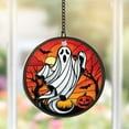 thumbnail image 3 of Lotusprinthandmade Halloween White Ghost Stained Glass Suncatcher for Window Hanging Cir4in – Window Hanging With Halloween White Ghost Theme, 3 of 5