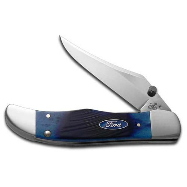 Case xx Ford Sawcut Blue Bone Kickstart Mid Folding Hunter Stainless
