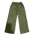 thumbnail image 5 of Pants for Women Thin Breathable Linen Pants High Waisted Loose Fit Solid Spring Summer Trousers Navy S, 5 of 5