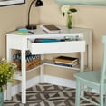 thumbnail image 2 of Porch & Den  Lincoln Solid Wood/MDF Corner Computer Desk Off-White/ Ivory Painted, 2 of 3