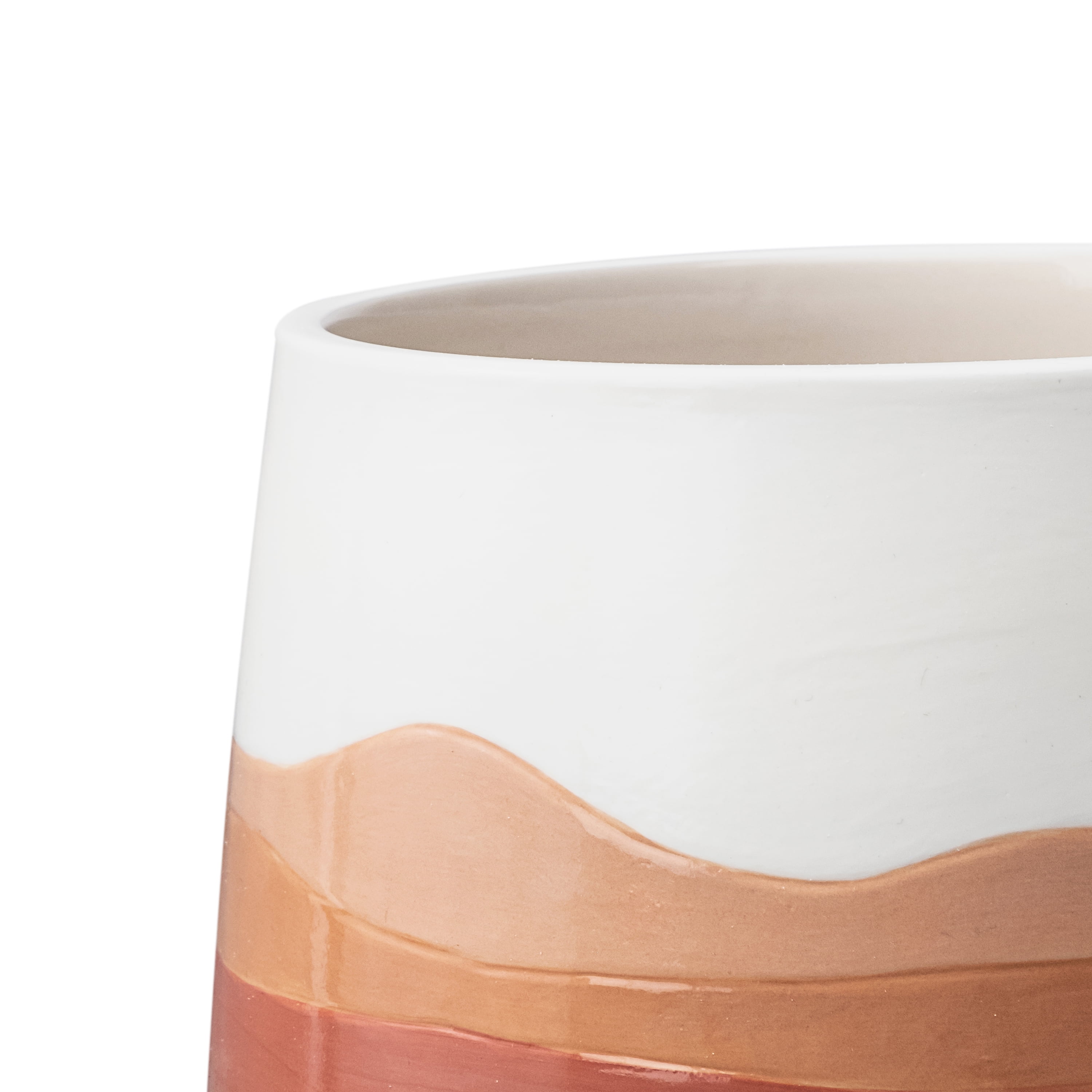 Mainstays 6-Inch Red Ombre Ceramic Planter with Drainage Hole