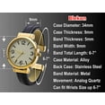 thumbnail image 3 of Blekon Collections Quartz Women's 34mm Case Double Leather Bangle Watch, 3 of 5