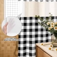 thumbnail image 3 of No Hook Shower Curtain, Black and White Plaid Shower Curtains for Bathroom with See Through Top Window, Farmhouse Checkered Buffalo Waterproof & Washable Bath Curtain Long 72"x78", 3 of 9