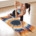 thumbnail image 6 of Orange Purple Blue Tie Dye Mandala Pattern Hot Yoga Mat Towel Non Slip for Hot Yoga - Quick-Drying Yoga Mat Cover with 4 Corner Pockets with Travel Bag - Hot Yoga Towel Non Slip 70"x26", 6 of 6