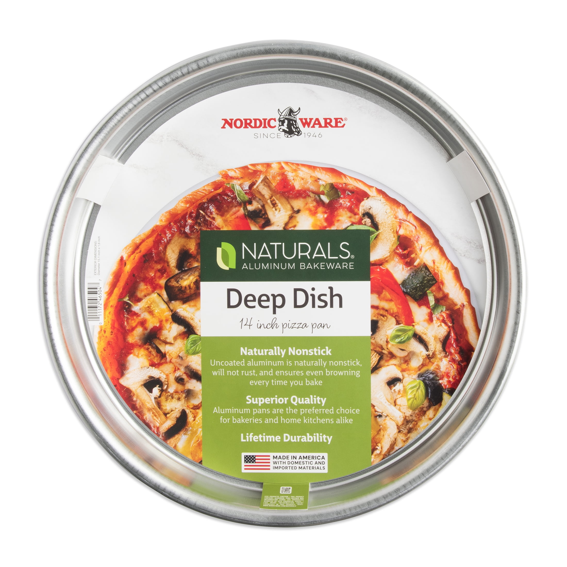 Nordic Ware Naturals 14” Aluminum Chicago Deep Dish Pizza Pan