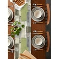 thumbnail image 4 of Table Runner Dresser Scarf 13 x 70 Inch Sage Green Paint Abstract Mottled Classic Art Table Runners Non-Slip Heat Resistant Kitchen Dining Table Decor for Indoor Outdoor Home Party Decoration, 4 of 7