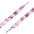 thumbnail image 4 of 3 Pares De Cordones Para Zapatillas Doble Capa Punto Hueca Plana Fucsia Blanco 140 cm/55, 4 of 4