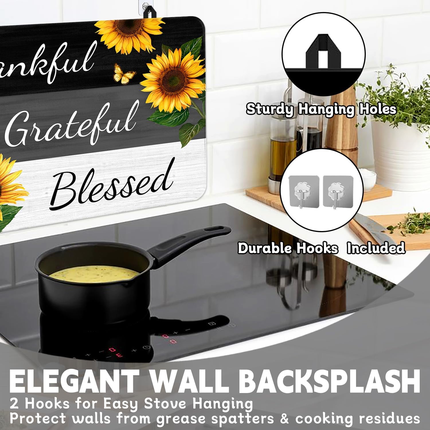 Stove Top Cover for Electric Stove 28 "x 20 ", Sunflower Heat Resistant Glass Top Stove Cover Protector, Glass Cooktop Covers, Kitchen Flat Electric Stove Top Covers