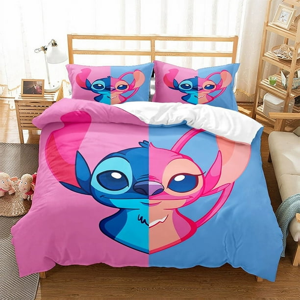 Juego De Ropa De Cama Reversible De Disney Stitch - 100x135 Cm + Funda De Almohada, 100% Algodón, Para Cuna
