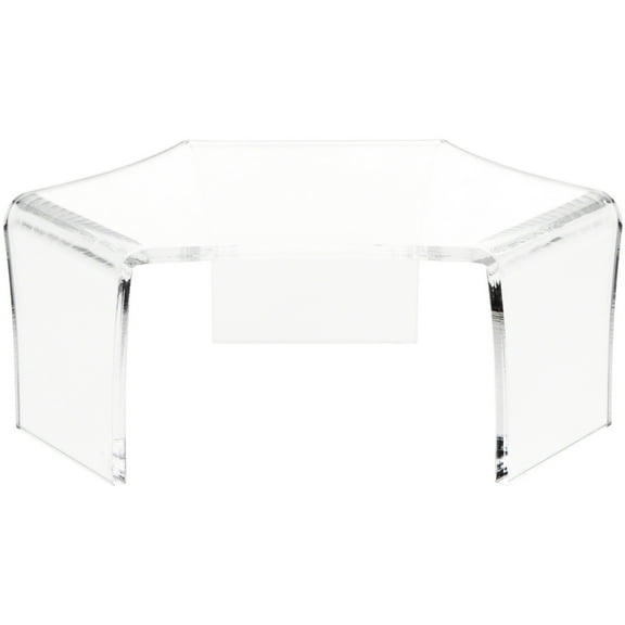 Plymor Clear Acrylic Tri-Leg (6 Sided) Display Riser, 3.5" H x 8.75" W x 7.5" D
