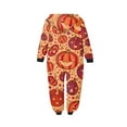 thumbnail image 4 of Family Halloween Pjs Matching Sets Halloween Print Long Sleeve Zippered One Piece Pajama Hooded Jumpsuit Winter Halloween Pjs Family Set, 4 of 4