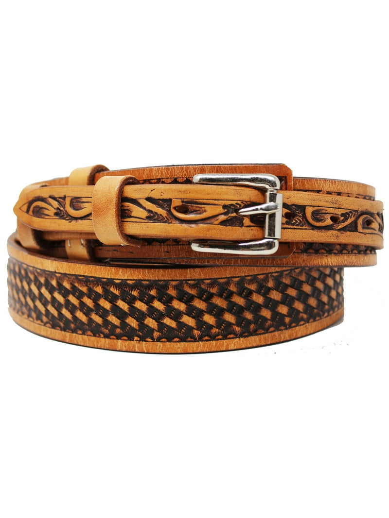 All Metal Braided Belt Western 39” Cowboy Belt for Women-Braided Belt-Silver Western Buckle  main image 2