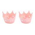 thumbnail image 1 of MasteelfCA 24pcs Crown Design Style Paper Vine Lace Cup Cake Wrappers Party Birthday Decoration (Pink), 1 of 7