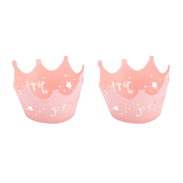 MasteelfCA 24pcs Crown Design Style Paper Vine Lace Cup Cake Wrappers Party Birthday Decoration (Pink)