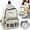 C_White, variant on Polka Dot Backpack, Cute Coquette Backpack, Aesthetic Piano Design Back Pack Kawaii Daypack with Pendant, Piano Backpack, Classroom Essentials, Black