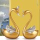 thumbnail image 1 of 2x Esculturas de estatua de cisne de pareja nórdica, figuras decorativas de artesanía de arte animal moderno para accesorios de estar, de Baoblaze Estatua de pareja cisne, 1 of 8