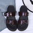 thumbnail image 4 of 2024 nuevas zapatillas de mujer, zapatos de cuero de verano, plataforma, punta abierta, hebilla, zapatillas de plataforma para mujer, negras, blancas, zapatillas para mujer, 4 of 5